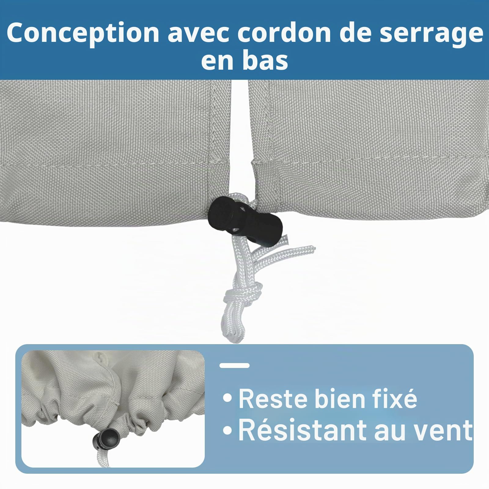 Couverture de Console du Centre du Bateau, Toile de Polyester de qualité Marine 600D, imperméable, Gris (Petite Taille jusqu'à 36" W 24" L 42" H)