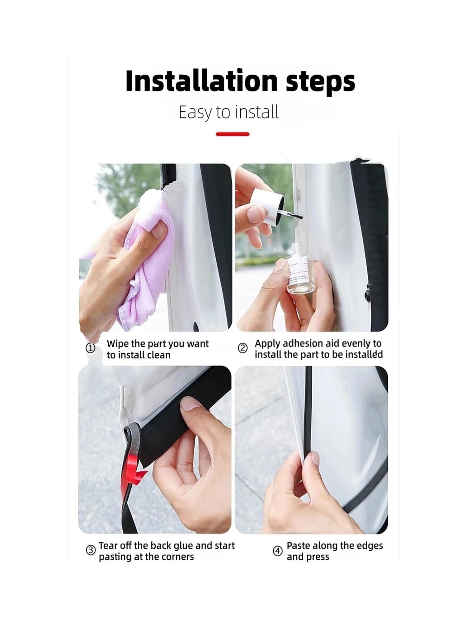 Junta Goma Protector de burlete para puerta coche para DB9 2004-2016 insonorizante y antipolvo Juntas