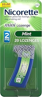 Nicorette 2 mg Mini Nicotine Lozenges to Help Quit Smoking - Mint Flavor Stop Smoking Aid, 20 Count