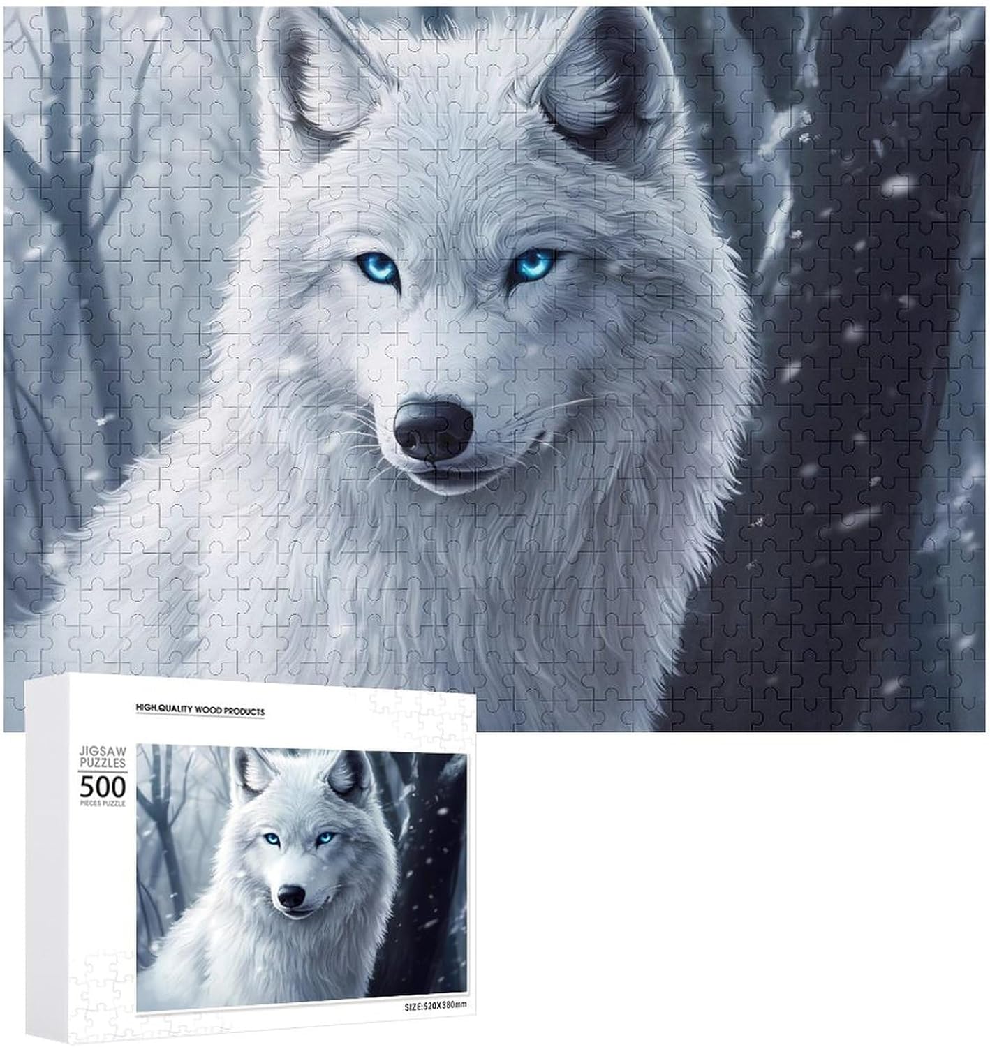 Wolf Wood Puzzle Challenging Jigsaw Puzzles for Women Men
