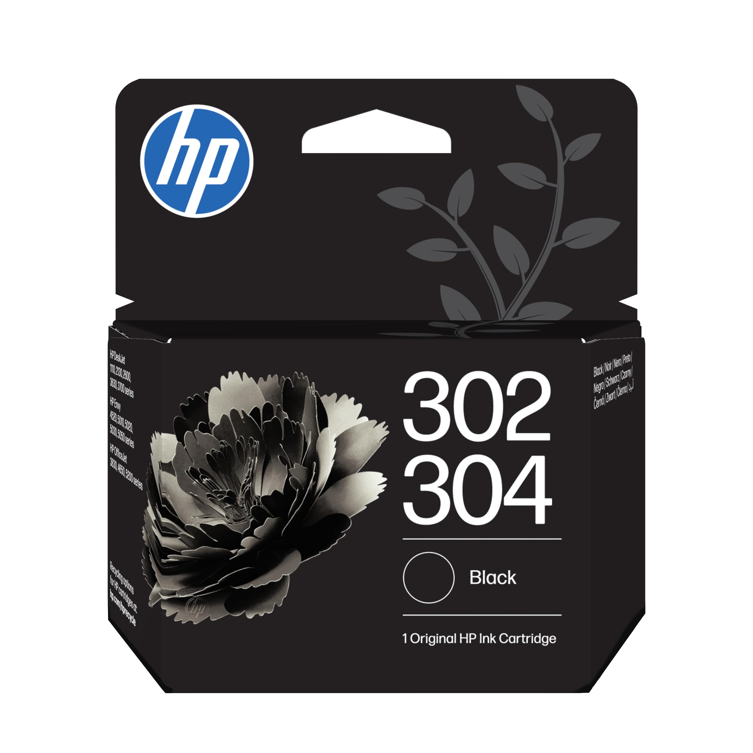 HP 302/304 Nero, B7RT7AE, Cartuccia Originale da 120 Pagine, Compatibile con Stampanti serie DeskJet 1110, 2130, 2600, 3630, 3700, ENVY 4520, 5010, 5020, 5030, 5050 e OfficeJet 3830, 4650, 5200