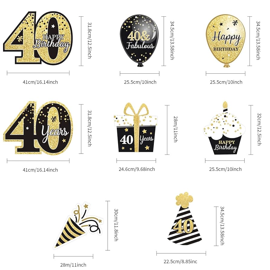 amazon-com-happy-40th-birthday-decorations-for-men-outdoor-40th-birthday-yard-signs-with-stakes-black-and-gold-40-birthday-party-yard-sign-lawn-decor-set-of-8-patio-lawn-garden