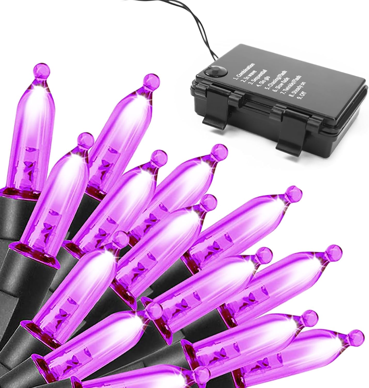 eZAKKA Purple Halloween Lights Outdoor Indoor, 33FT 100