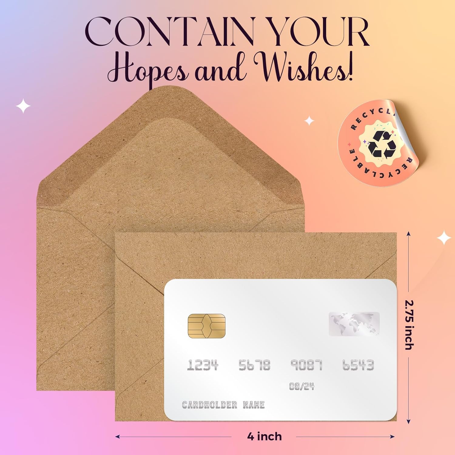 100 Buste Kraft Vintage 12.5x17.5cm - Carta 80g/m² Per Inviti, Compleanni, Matrimoni - Foto 7