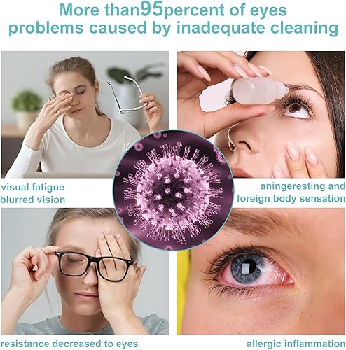 Miniatura 3 de Limpiador de lentes de contacto, limpiador ultrasónico portátil para lentes de contacto, máquina de limpieza de lentes de contacto, lente suave de