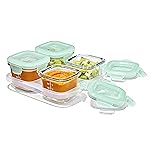 OXO Tot Glass Baby Blocks Food Storage Containers (4 oz) - Opal
