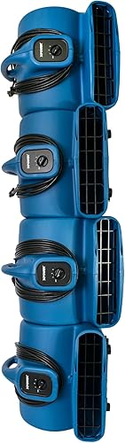 Miniatura 29 de XPOWER P-630HC Pro 1/2 HP 2800 CFM Movimiento de aire centrífugo, secadora de alfombras, ventilador de piso, soplador, mango telescópico y ruedas