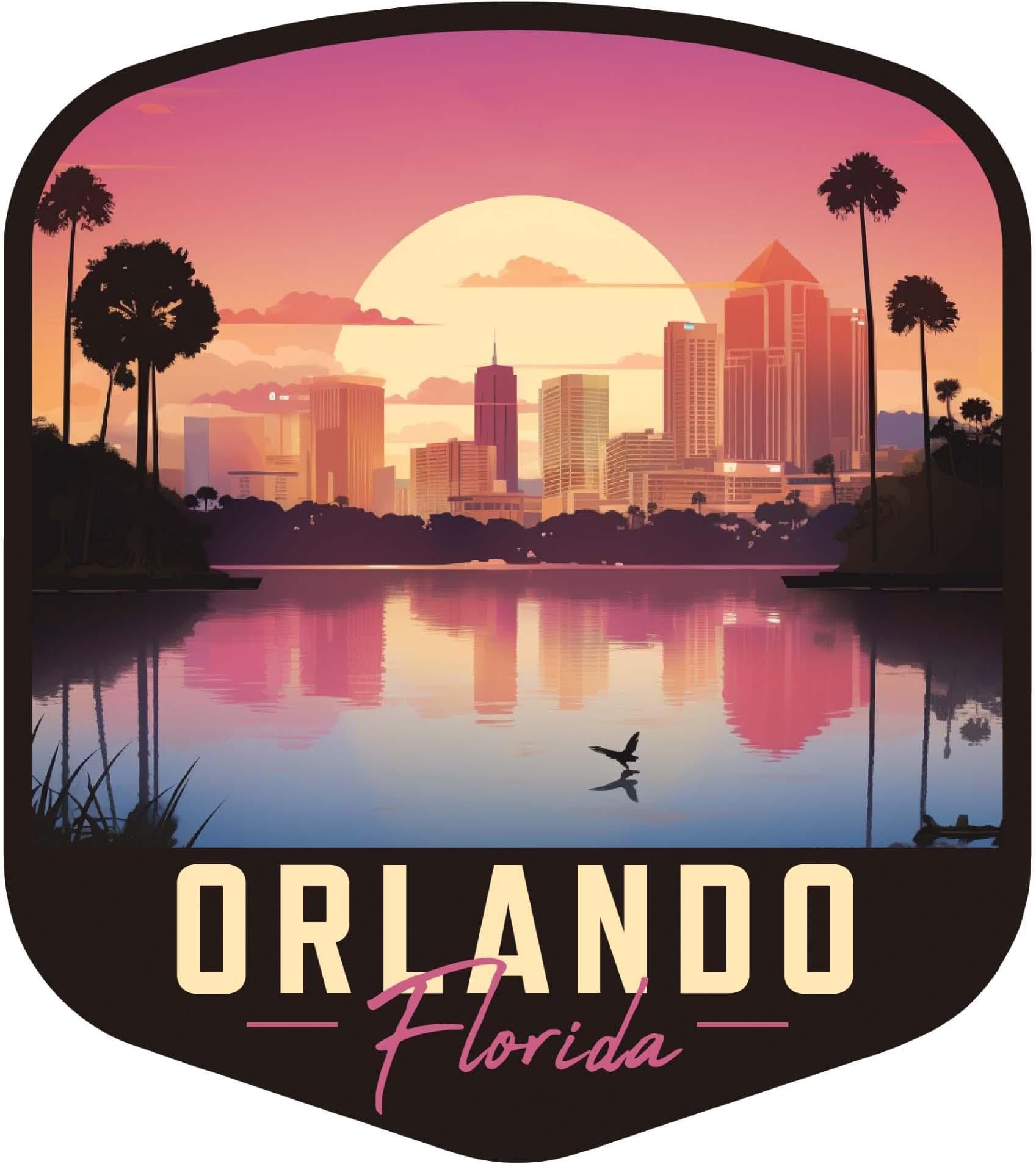 Orlando Florida A Souvenir Decorative Flat Magnet 4-Inch