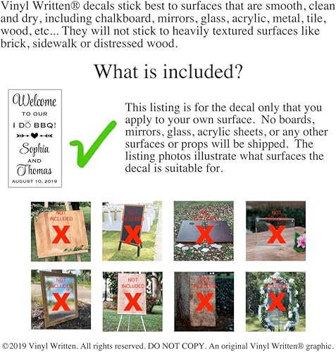 Miniatura 4 de Custom Cornhole Board Decals, Personalized Corn Hole Vinyl Sticker, Wedding Reception Lawn Games, Set of 2