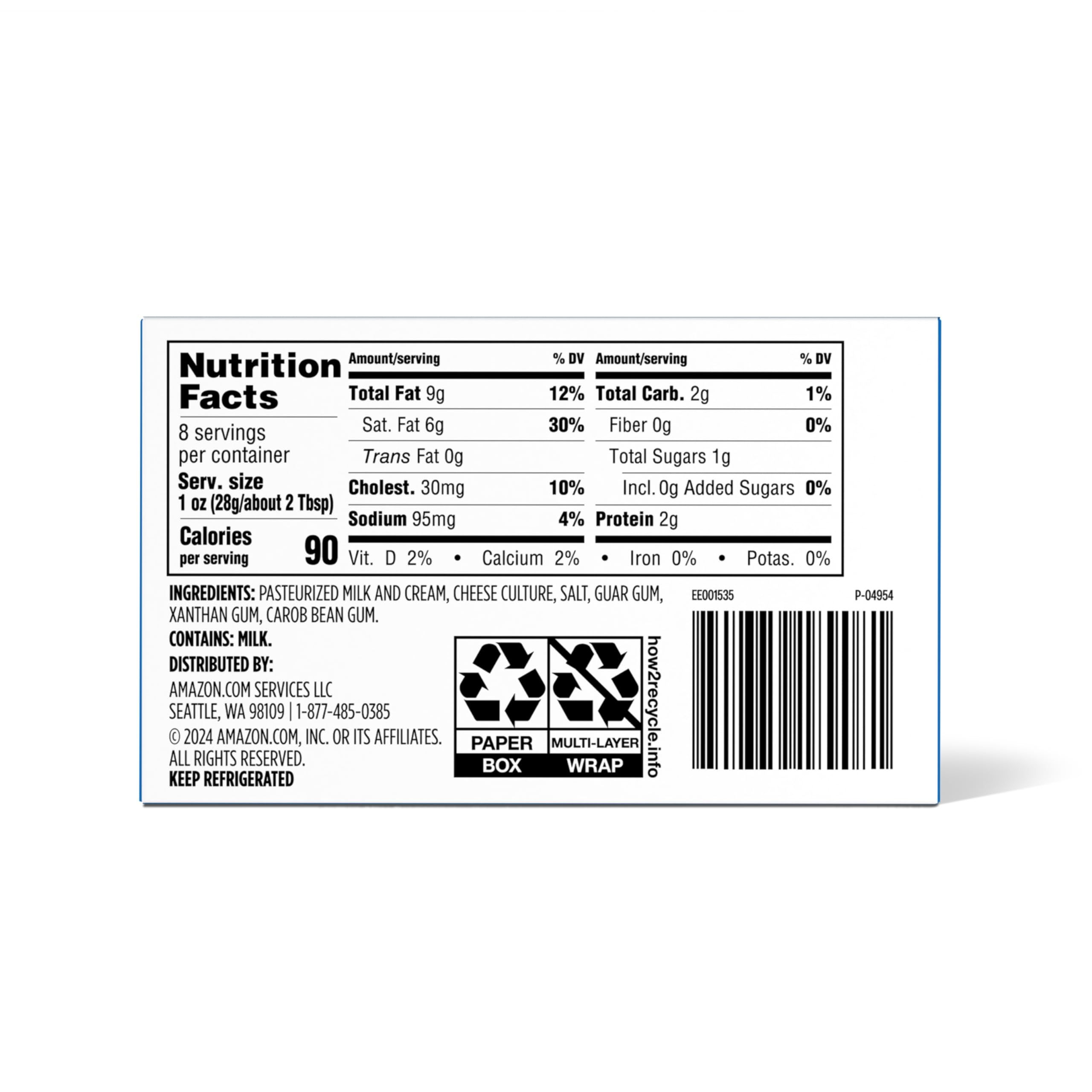 Amazon Grocery Cream Cheese 8 Oz Previously Amazon Fresh Packaging May Vary — view 3