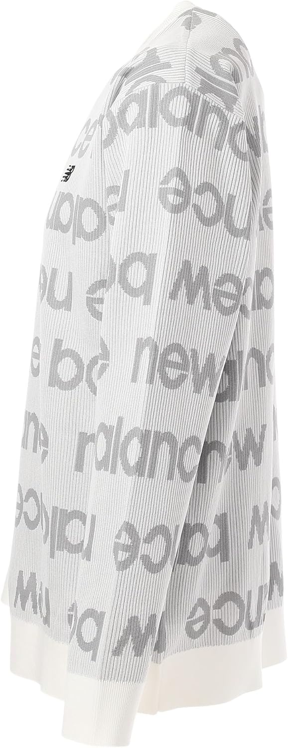 ニューバランス　メンズゴルフ ネックニット (ストレッチ性・ロゴボーダー柄/) ニューバランス メンズゴルフ ネックニット (ストレッチ性・ロゴ