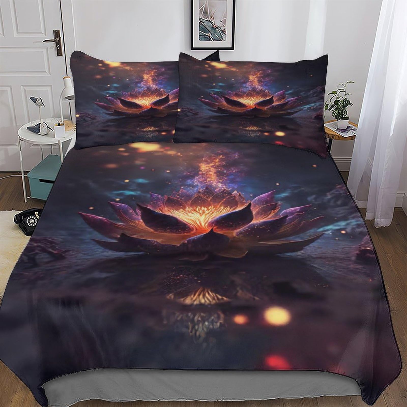 Housse de couette fleur de lotus pour illuminer la chambre des ados