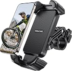 Miracase Phone Holder for Bike - Adjustable Shockproof Bicycle Phone Mount for 15-35mm Handlebar, [360° Rotation & One-Hand Operation] with Secure Locking, Compatible with 4-7 Inch Phones