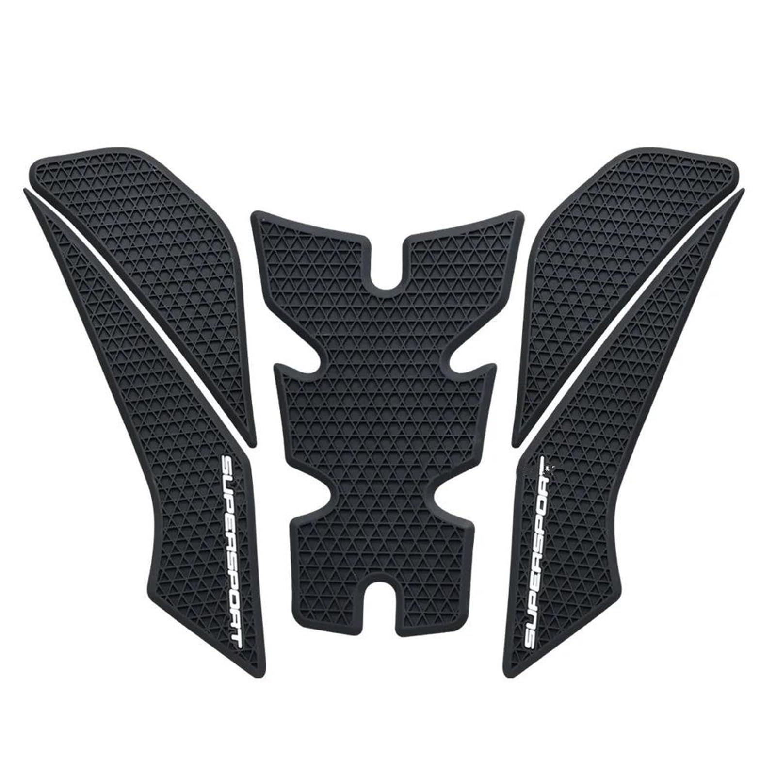 Paraserbatoio Adesivi Per Serbatoio Carburante Per Ducati SuperSport 939 950, Adesivi Per Serbatoio Carburante SuperSport 950, Adesivi Per Ginocchia Tank Pad Adesivo(NERO 1)
