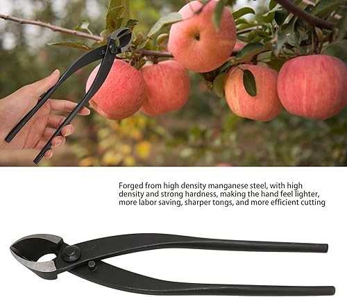 Miniatura 4 de Shanrya Bonsái - Cortador de ramas cóncavas de 11 pulgadas de longitud, herramientas de jardinería de acero al manganeso con mango ergonómico para