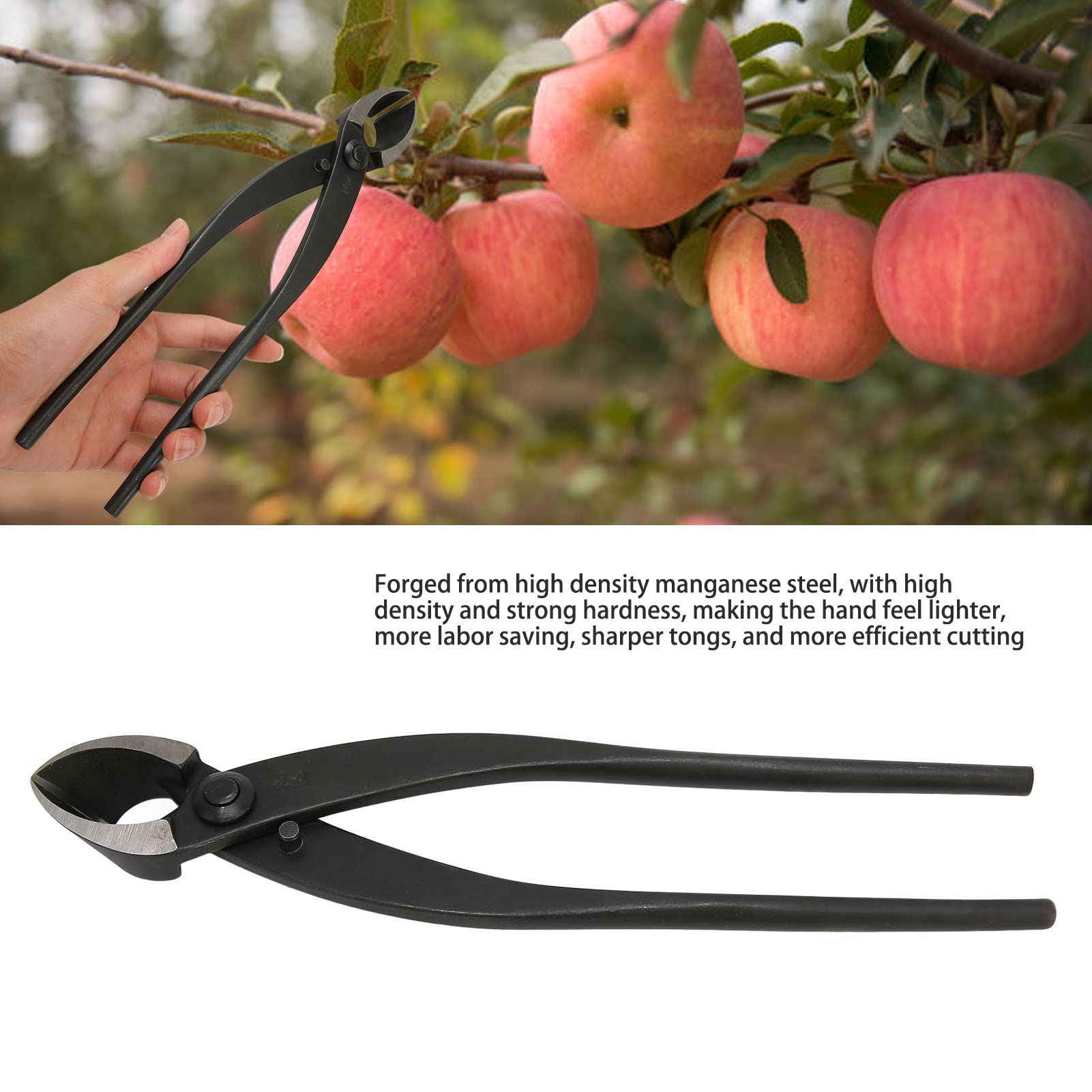 Bonsai Concave Branch Outil de jardinage en acier au manganèse de qualité professionnelle pour la modélisation de précision du bonsaï et le retrait des branches Poignée ergo