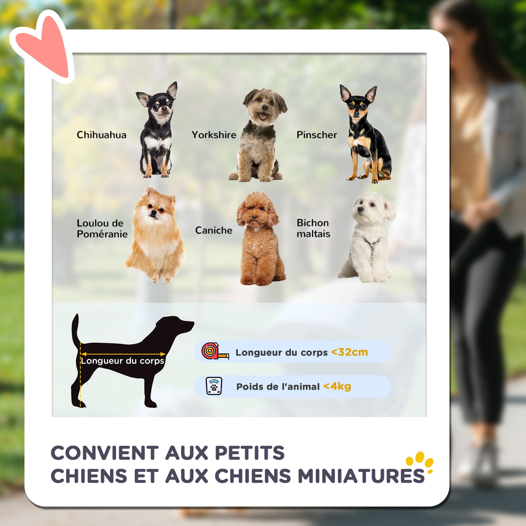 PawHut Poussette buggy pliable chien chat panier rangement porte-gobelets tissu 300D Oxford imperméable 4 roues rouge