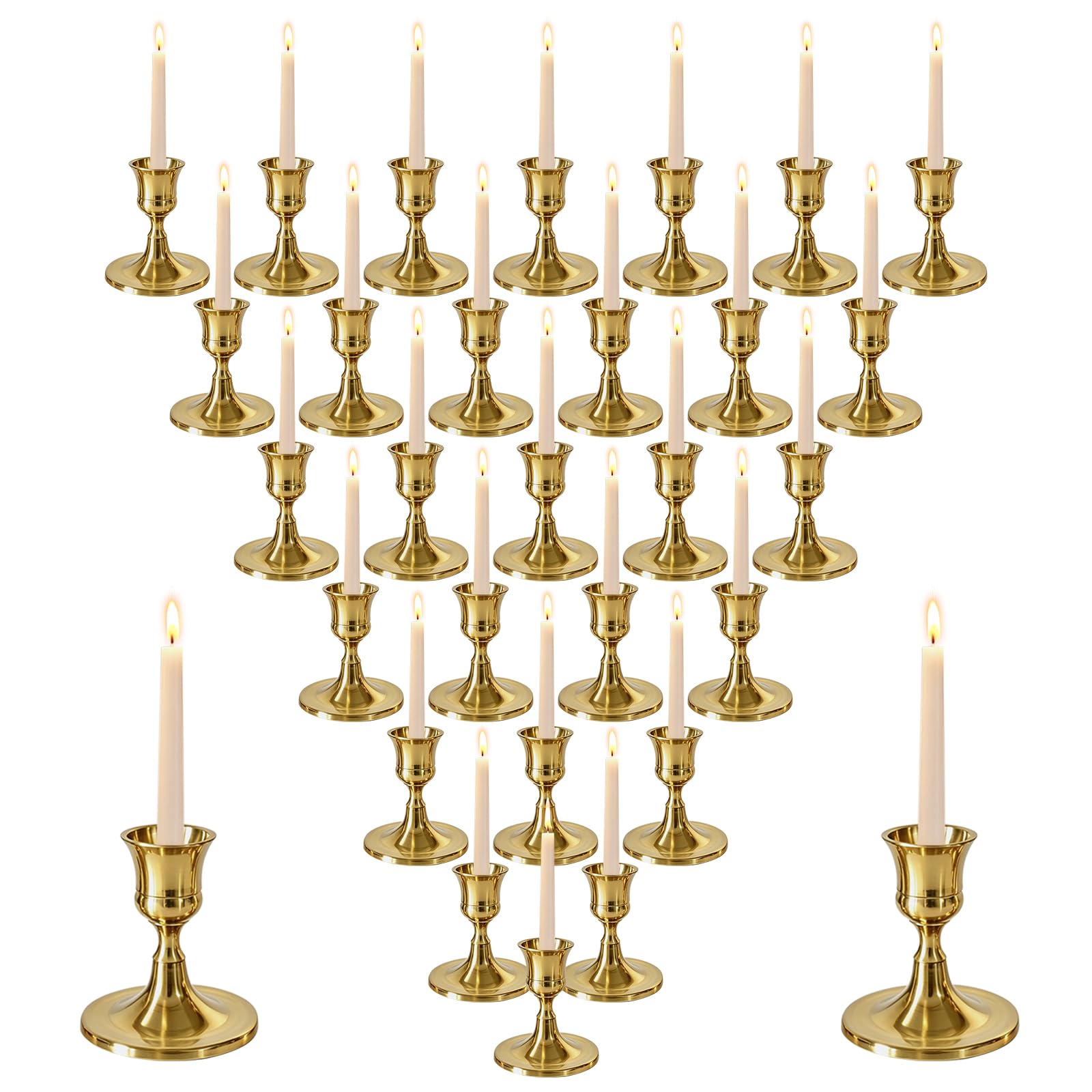 Bronze Wine Glass Candlestick Holders