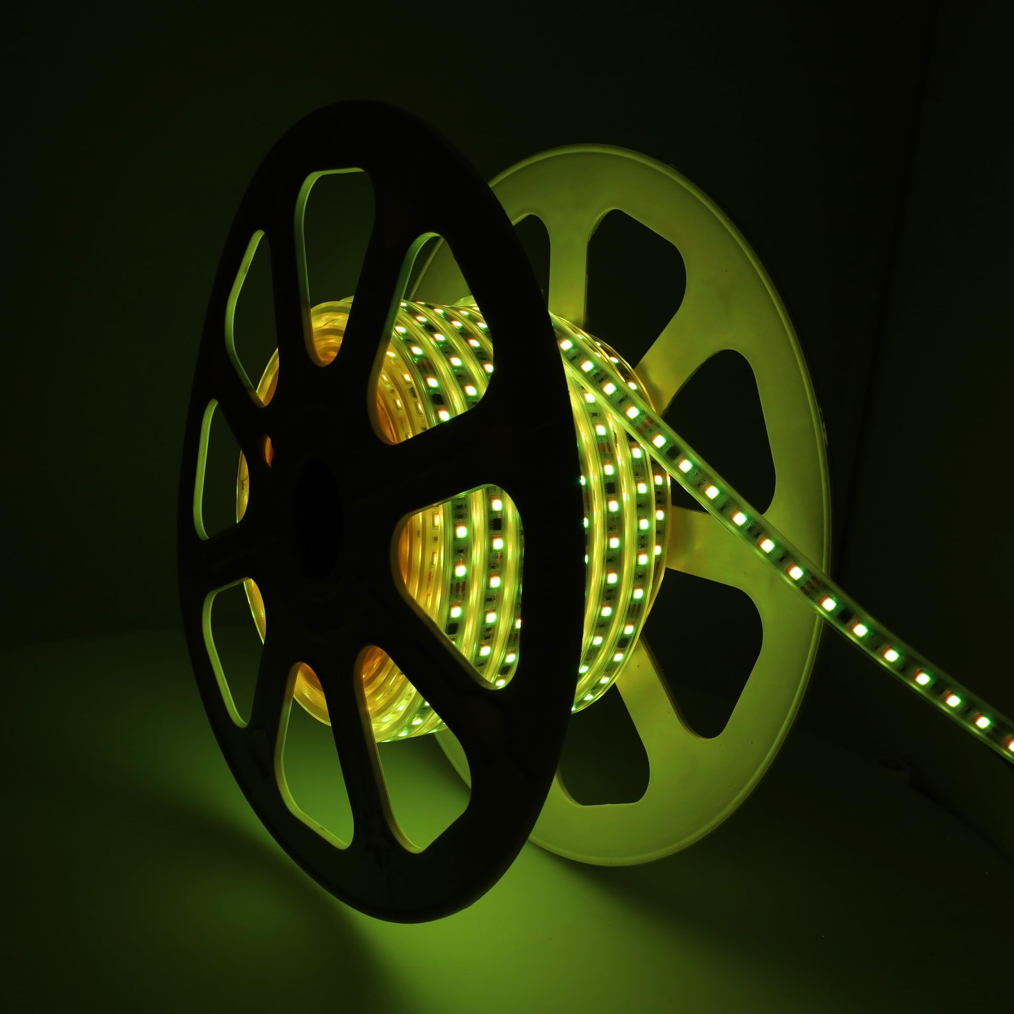 Jandei - Kit Tira Led 10metros 24Vdc RGBIC con Controlador 220Vac y Mando, 600 Leds. IP65 Ideal Exteriores