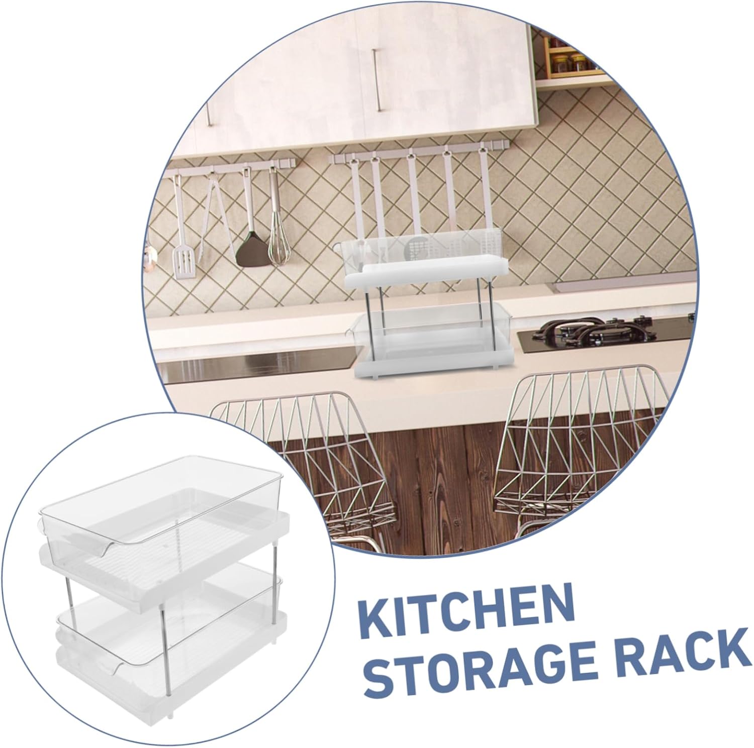 ABOOFAN Bathroom Shelves Over Toilet Kitchen Storage Makeup Shelf Dresser Organizer Countertop Makeup Organizer for Bathroom Countertop