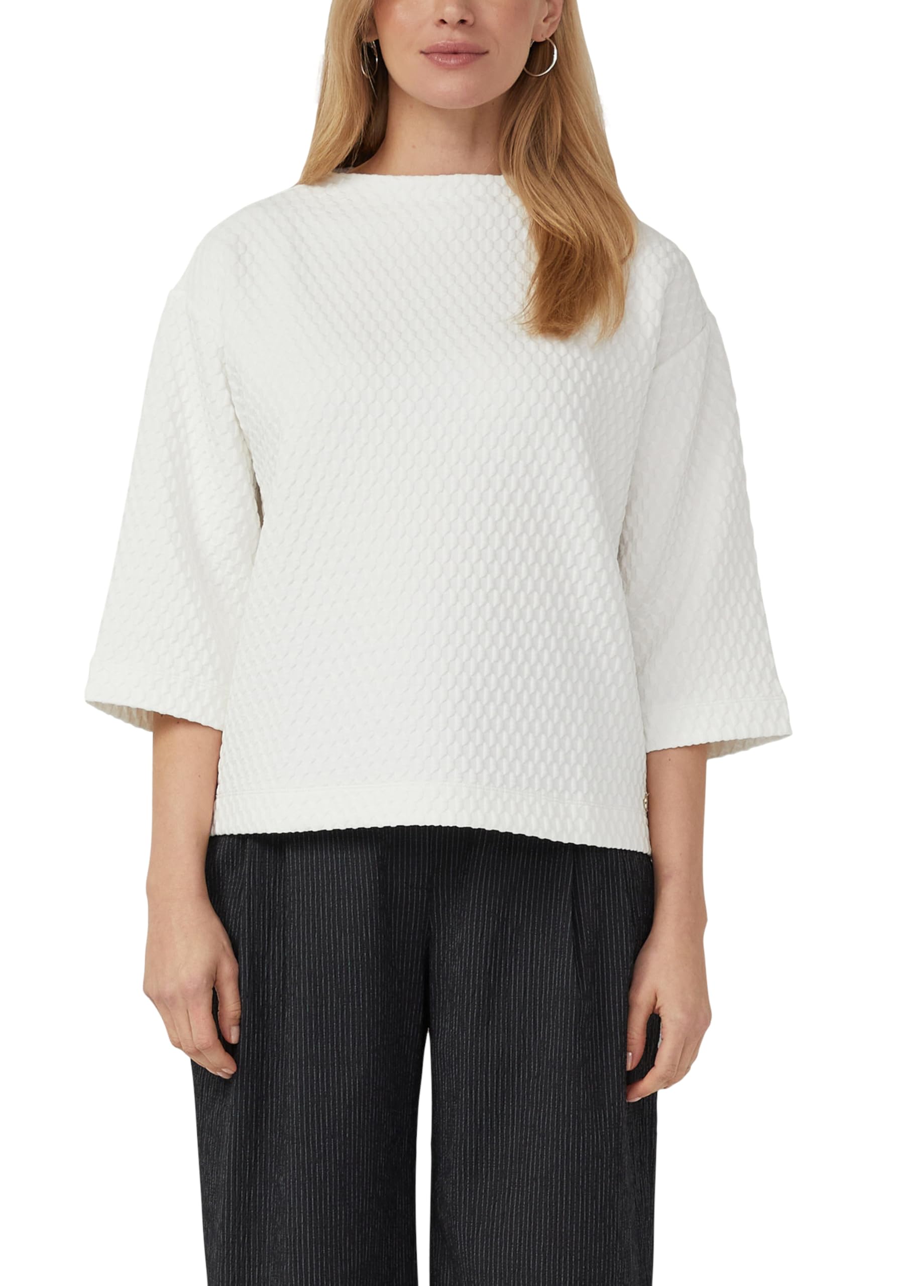 s.Oliver Damen Strukturiertes Sweatshirt im Relaxed Fit Sweatshirt