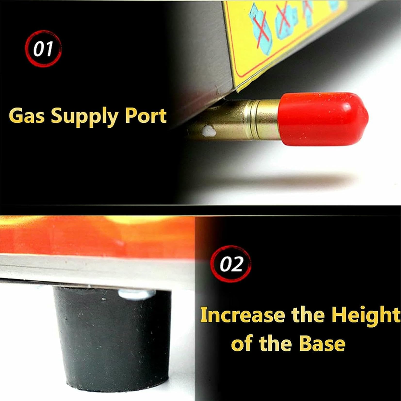 Fritor De Gas De Acero Inoxidable, Fretor De Gas De Encimera De 11L con Cestas Extraíbles Y Tapa, Potencia De Fuego Ajustable, Mango Táctil Frío Ergonómico, para El Hogar Y El Comercio~/