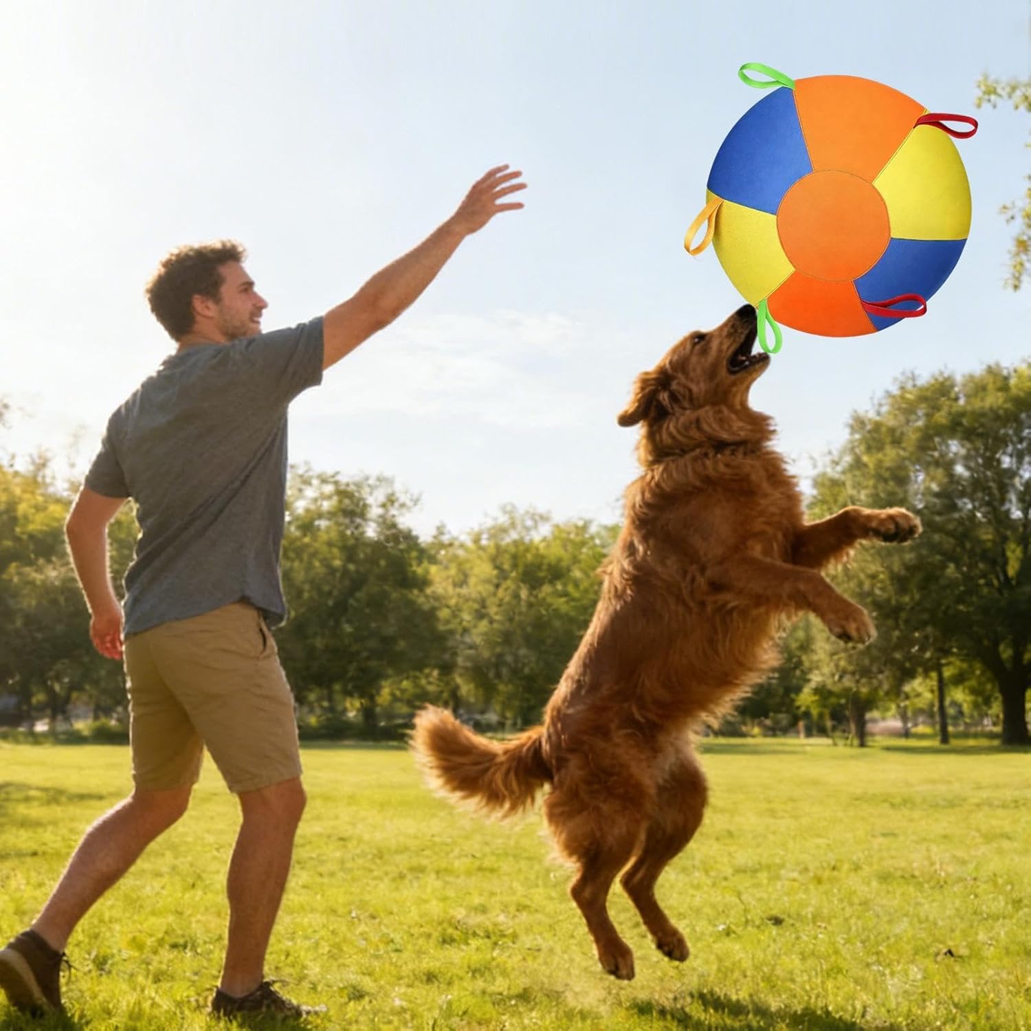 Giant Ball for Dogs,18 Inch Inflatable Large Dog Toys,Herding Ball for Pet,Calming Interactive Pet Play Exercise Toys Small Medium Large Aggressive Chewers Outdoor Yard