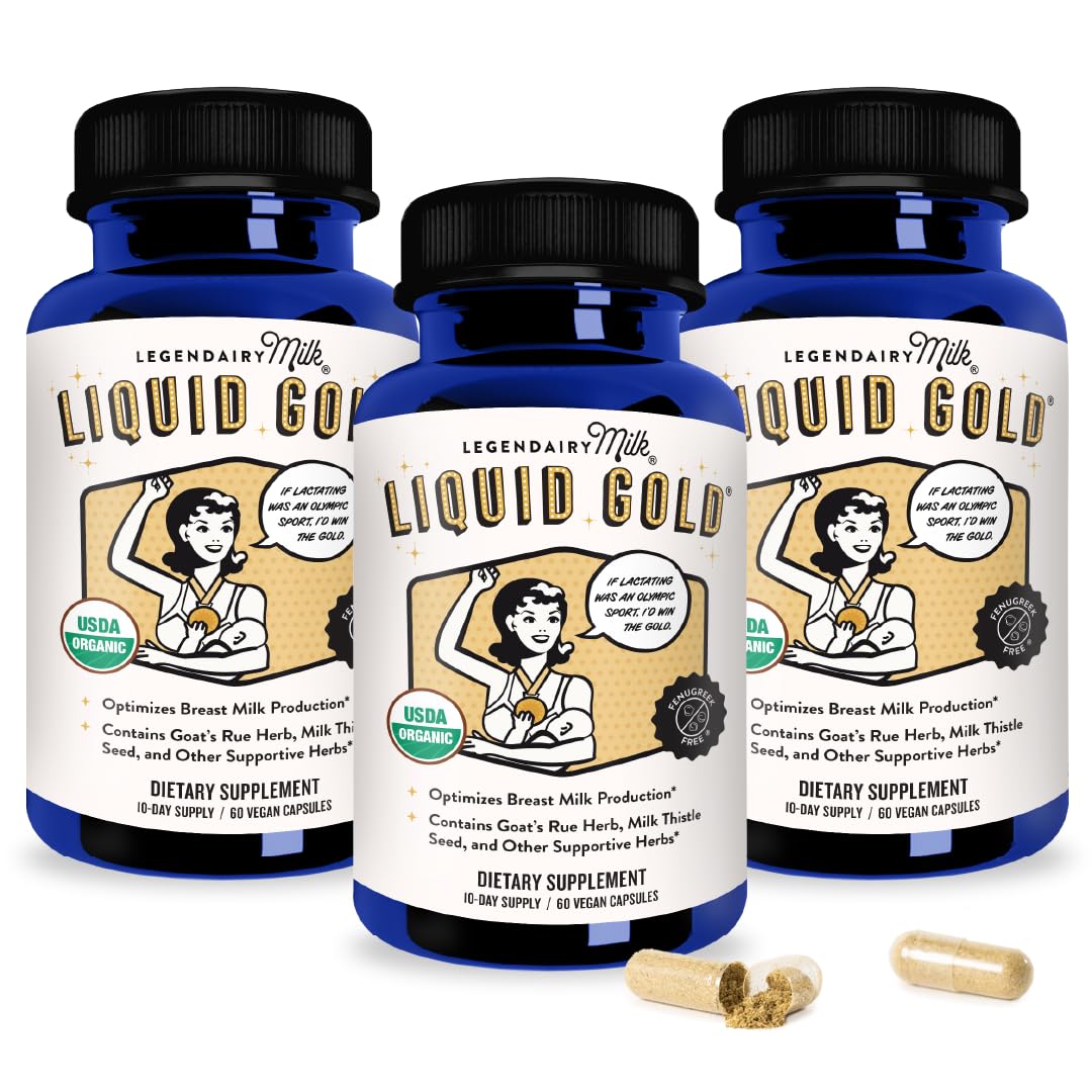 Legendairy Milk Liquid Gold Lactation Support | Lactation Supplement with Organic Goats Rue, Milk Thistle, Shatavari, Fennel, Alfalfa & Anise | Breastfeeding Supplements, 60 Count