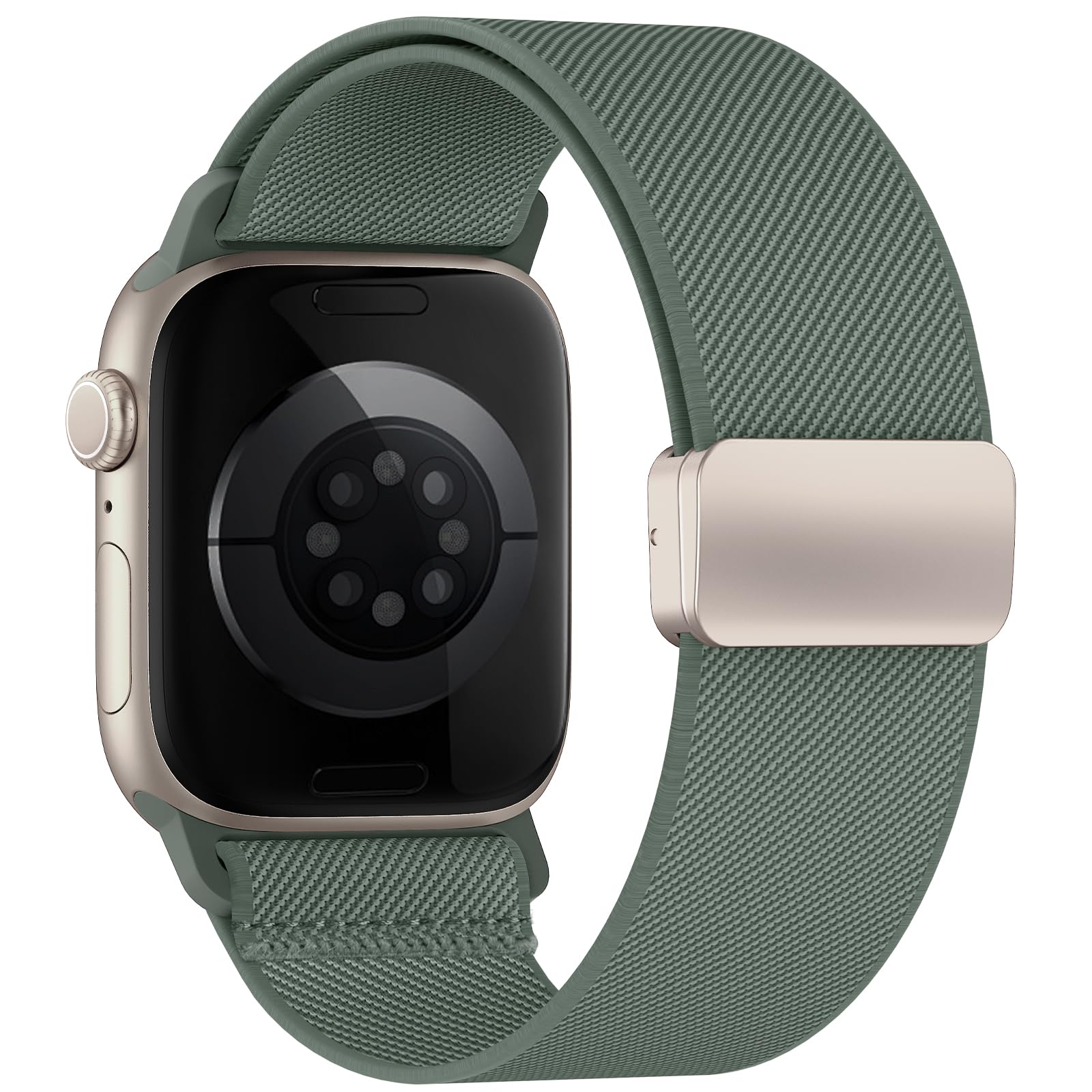 Yoohoo Elastisch Armband für Apple Watch Armband 40mm 42mm 44mm 46mm 41mm 45mm 38mm 49mm,Nylon Stoff Band Sport Strap Damen Herren für iWatch Series 11 10 9 8 7 6 5 4 3 SE/2 Ultra/Ultra 2/3