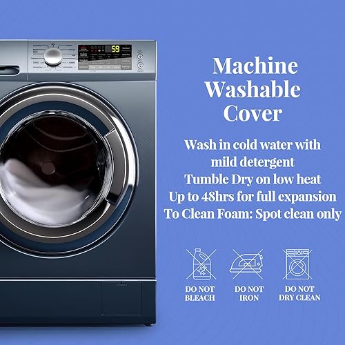 Miniatura 11 de OhGeni Cubrecolchón de doble capa de 4 pulgadas, espuma viscoelástica de gel y almohadilla superior suave de 2 pulgadas, funda de colchón, sueño