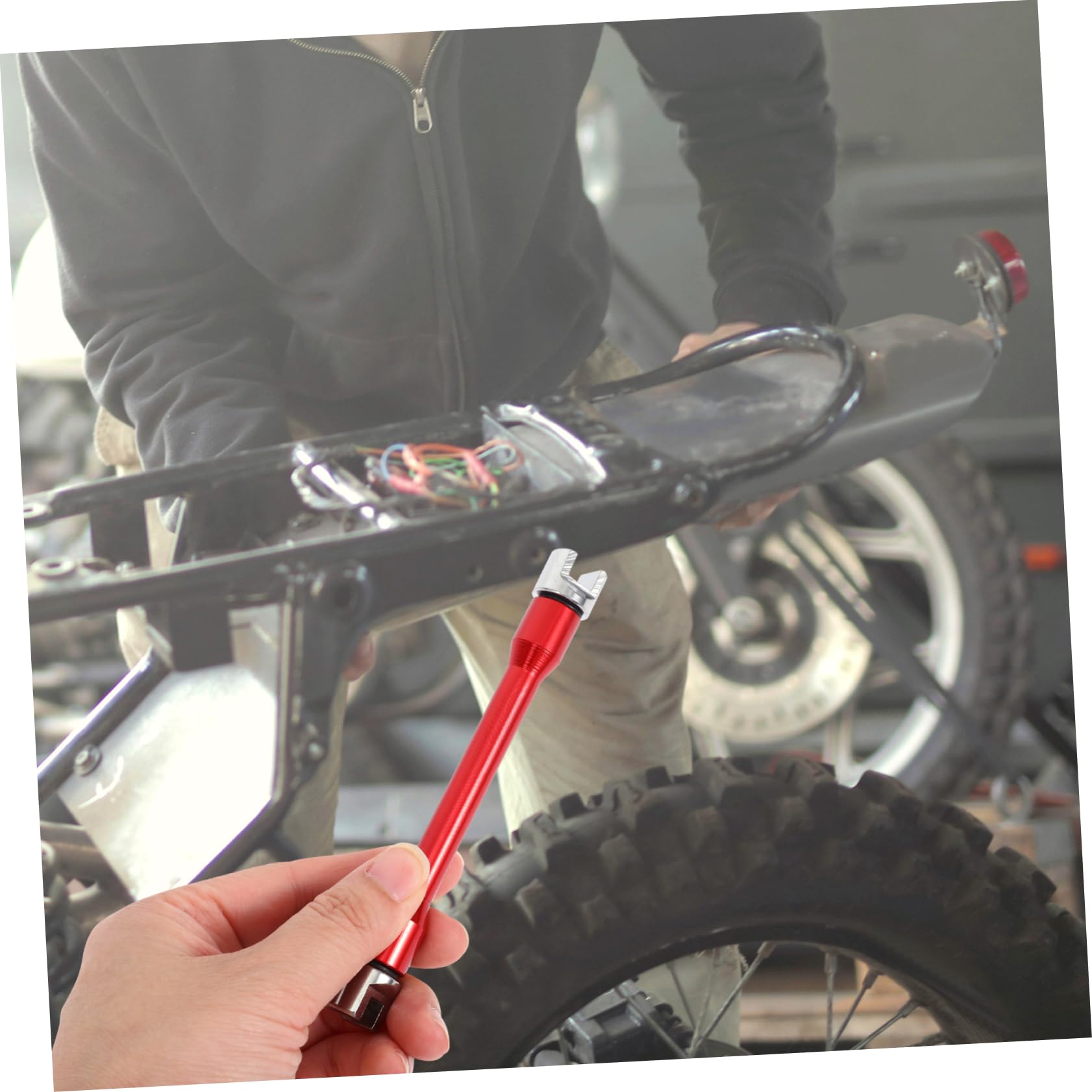 1juego Llaves De Radios para Motocicletas Tips Herramienta De Reparación De Ruedas para Bicicletas De Off-Road Caja De Almacenamiento Incluida