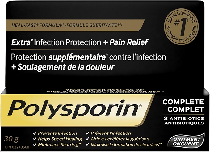 POLYSPORIN® COMPLETE Antibiotic Ointment for Extra Infection Protection and Pain Relief