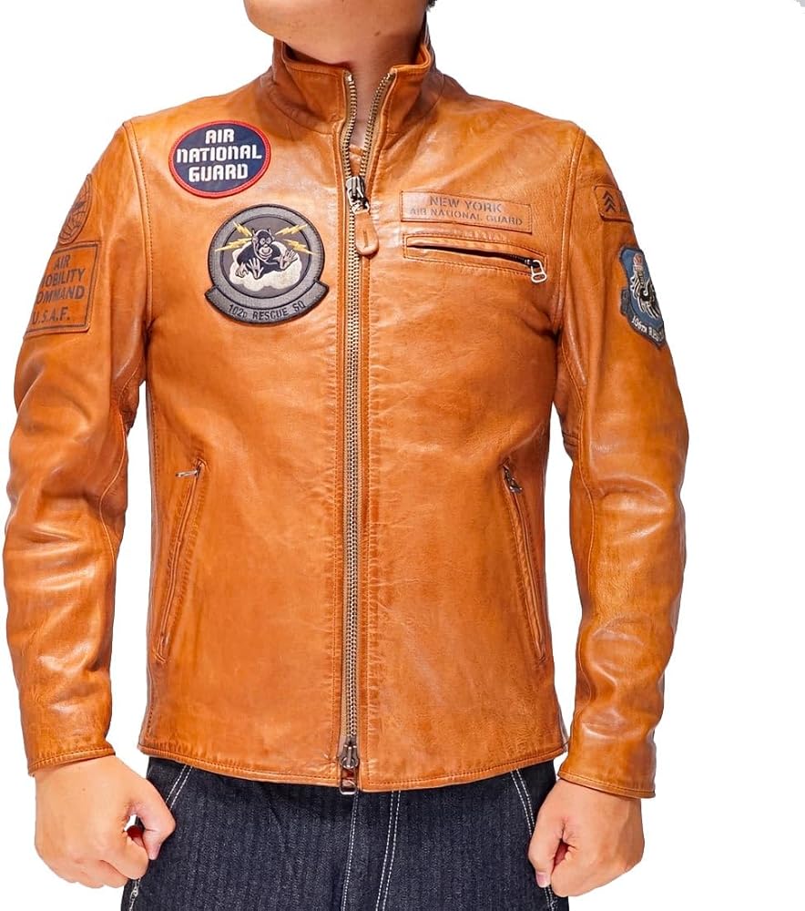 美品　AVIREX　レザージャケット　牛革　マスタードカラー　L 楽天市場】アヴィレックス レザージャケットの通販