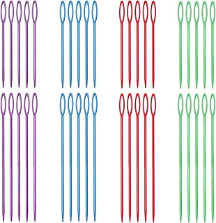 Yarn Needles Large Eye Needles for Hand Sewing,Plastic Sewing Needles for Kids,Plastic Weaving Needles for Yarn and Craft,40 Pcs Yarn Sewing Needle,9CM/3.5Inch&15CM/5.9Inch Length(20+20 Pcs,Colored)