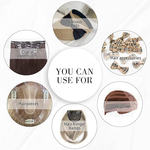 Hair Extension Clips,32mm 9-Teeth Wig Clips I-Shape Snap Hair Accessories for Women DIY Clip-ins Extensions Wig (40Pcs,Brown)