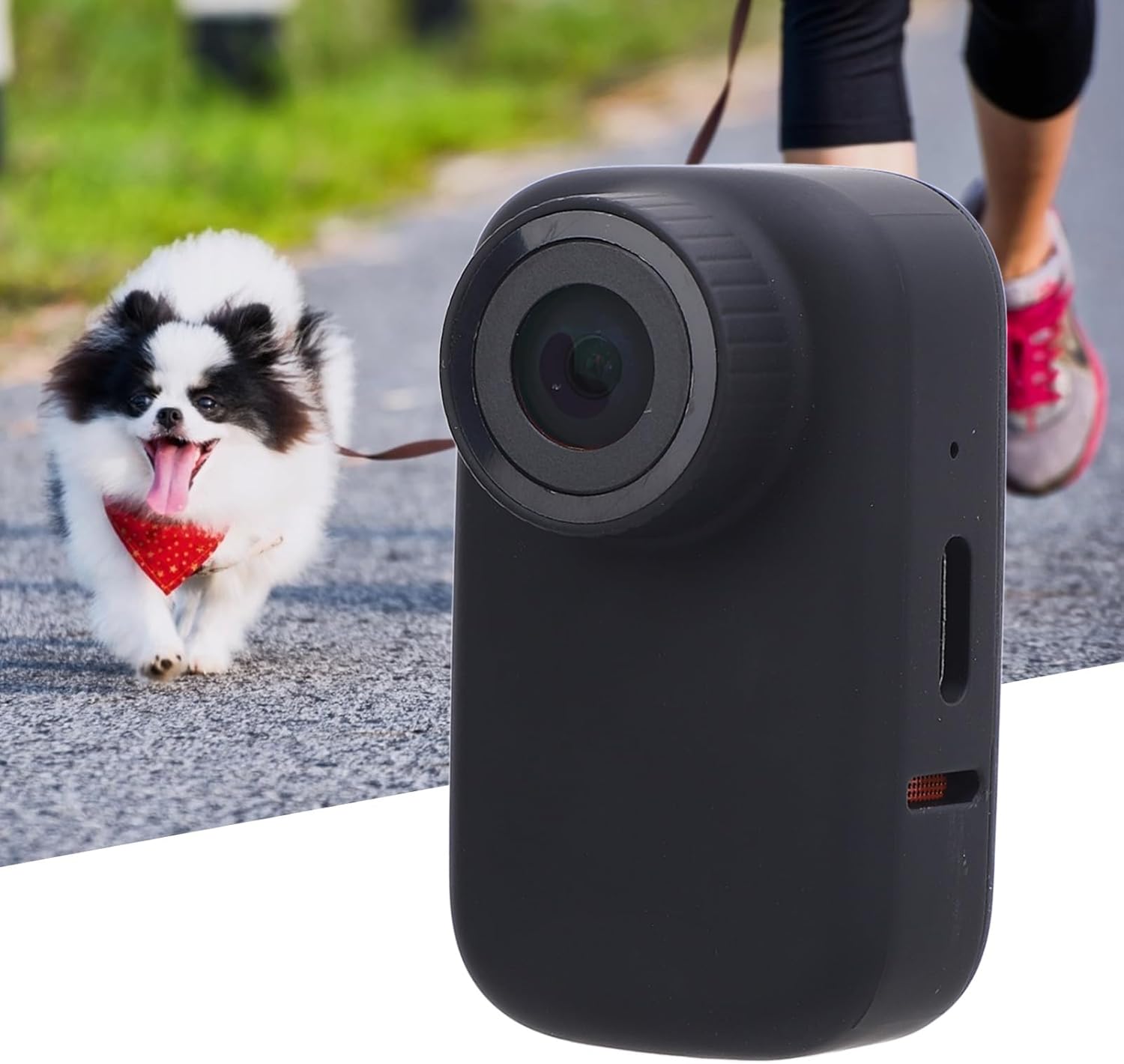 Pet Body Worn Camera, HD Resolution Wearable Body Cam for Dogs and Cats, Water Pet Action Camera with Lightweight Design for Outdoor Travel and Adventures (Black)