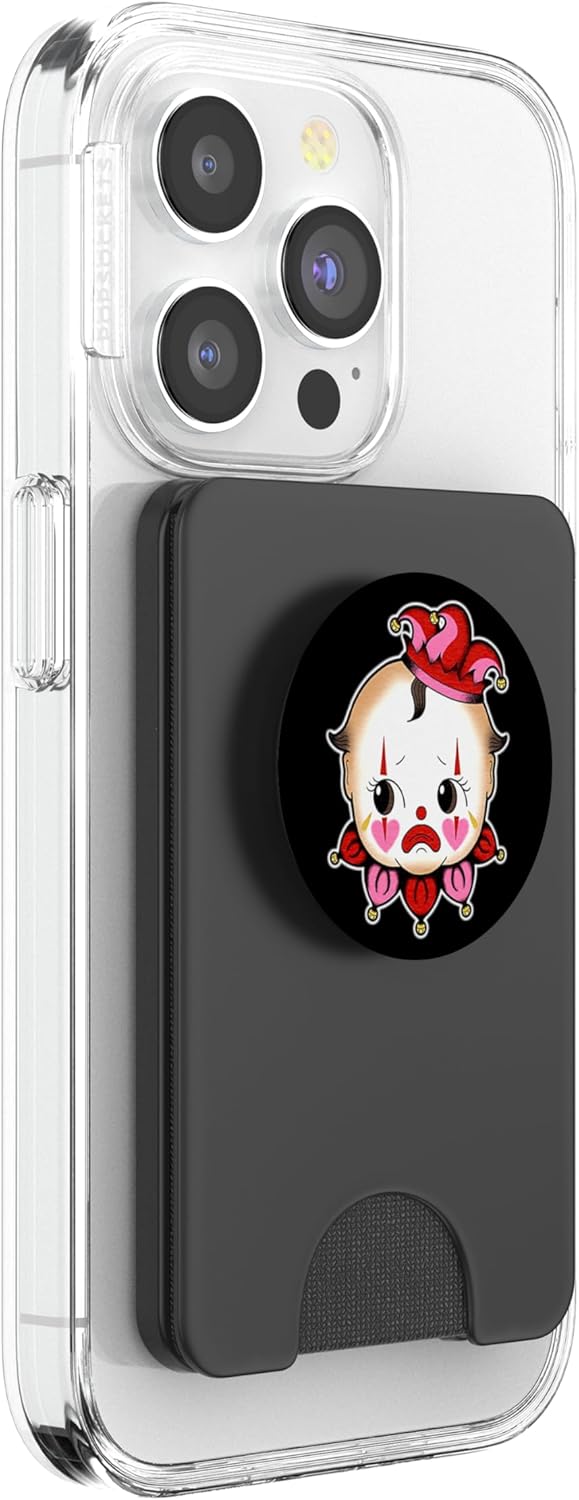 Kewpie Baby Jester Clown Traditional Tattoo Flash PopSockets PopWallet for MagSafe