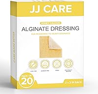 Vista 1 de JJ CARE Aderezo de alginato de calcio de miel de 2 x 2 pulgadas [paquete de 20] Aderezo de miel con calcio, parches de miel para un cuidado más