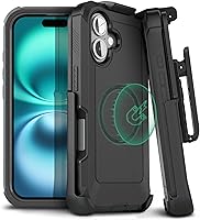 Vista 24 de MOTIVE Funda diseñada para iPhone 15 con clip para cinturón, funda magnética compatible con Magsafe, resistente y protección de grado militar