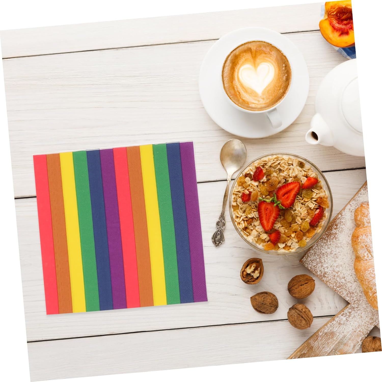 4bags Adorable Napkins Patterned Paper Napkins Party Supplies Decorative for Dinner