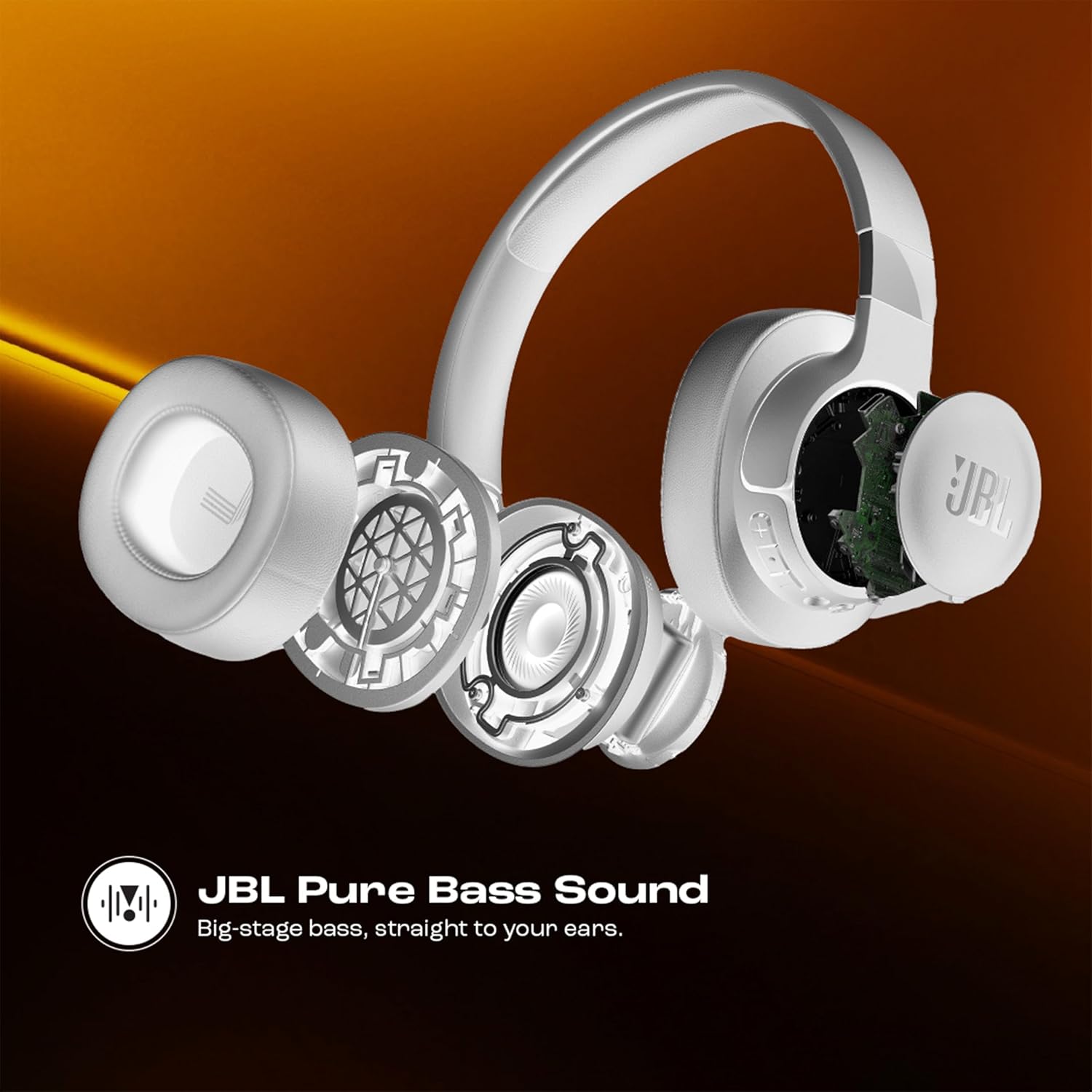 JBL Tune 770NC Wireless Over Ear ANC Headphones with Mic, Upto 70 Hrs Battery, Speed Charge : 5 min Charge Gives up to 3H of Playback, Customized EQ, Google Fast Pair, Dual...