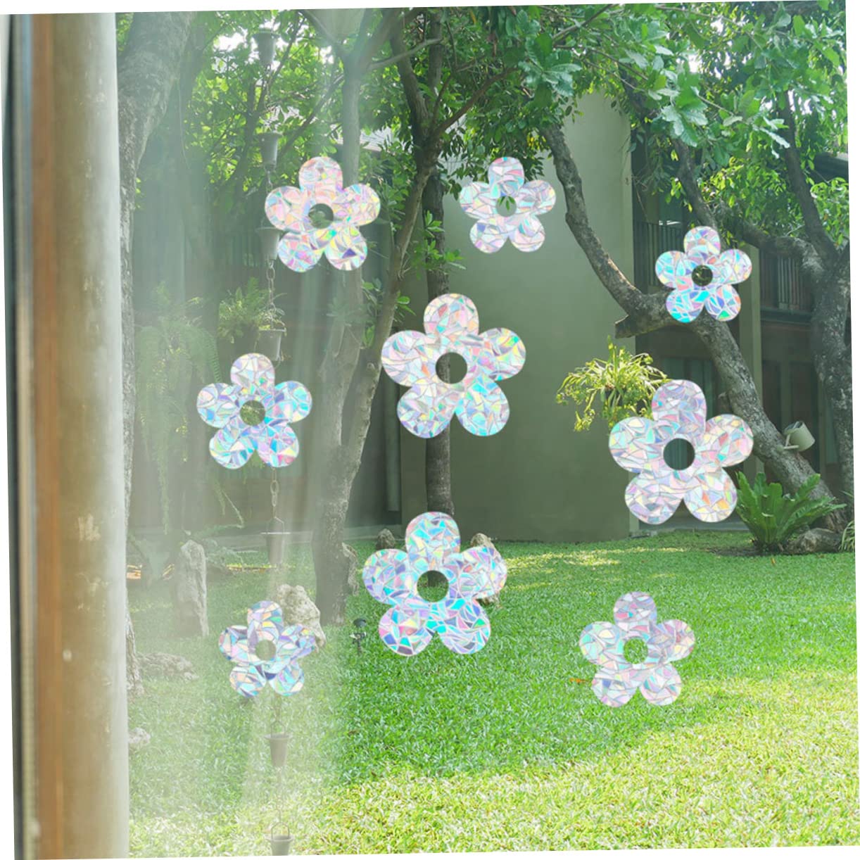 Cabilock 45 Stk kleines Blumenfenster merksam fensterbilder Fenstersticker terassentür Fensteraufkleber innen Blumenkunst Wandtattoo DIY-Aufkleber Anti-Kollisions-Glasaufkleber PVC Colorful