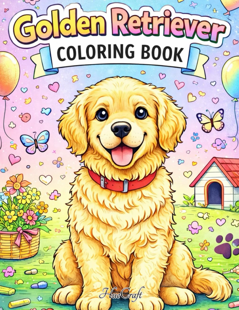 Golden Retriever Coloring Book: Cute Dogs Coloring Book for Kids and Adults | Fun Golden Retriever Art (Dog Breeds Coloring Fun)