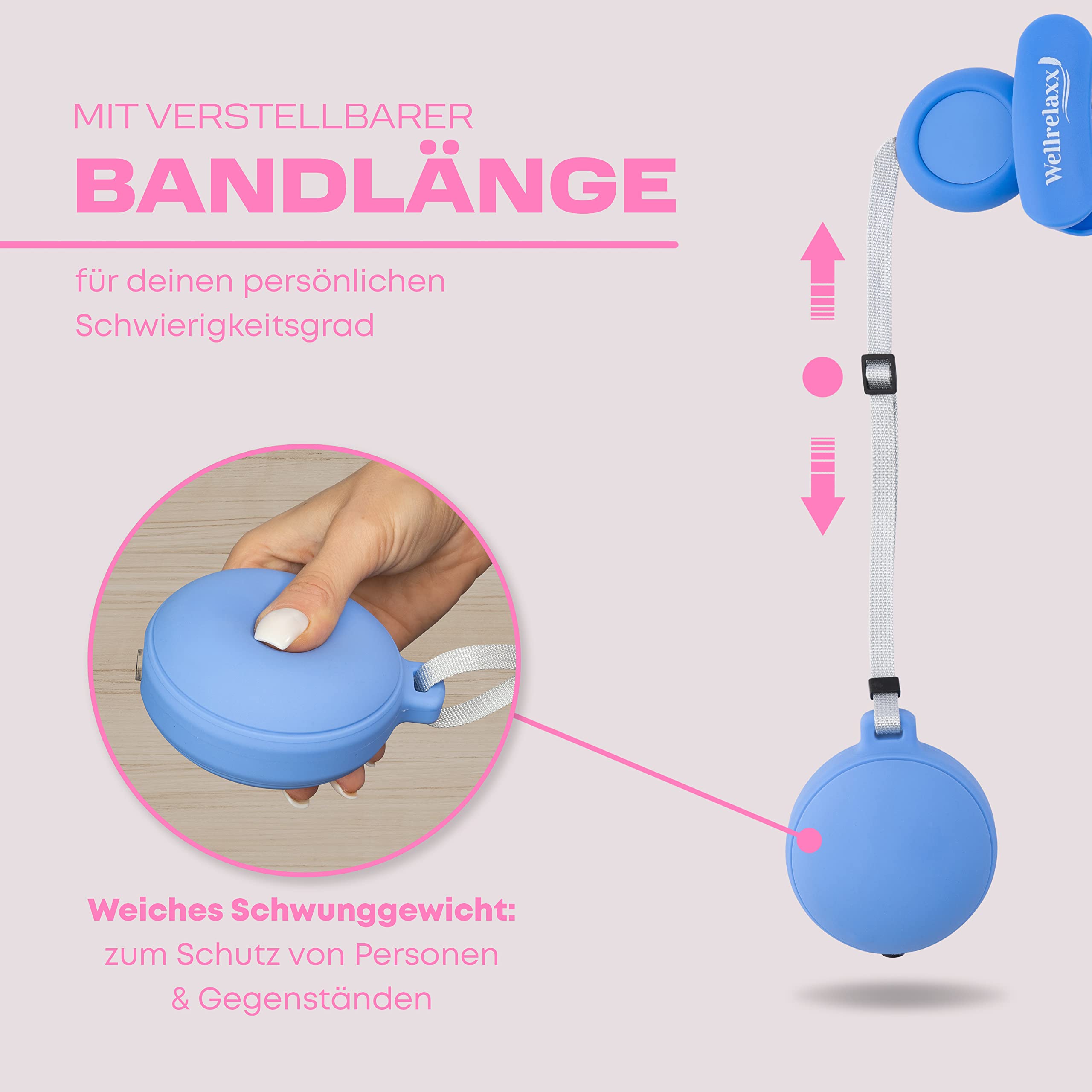 WELLRELAXX Smart Hula Hoop leise | bis 113cm Umfang | Hula Hoop Reifen Erwachsene | Hula Hoop mit Gewicht Kugel | Hullahub Reifen Zum Abnehmen mit Bauchweggürtel - schützt Haut und Kleidung