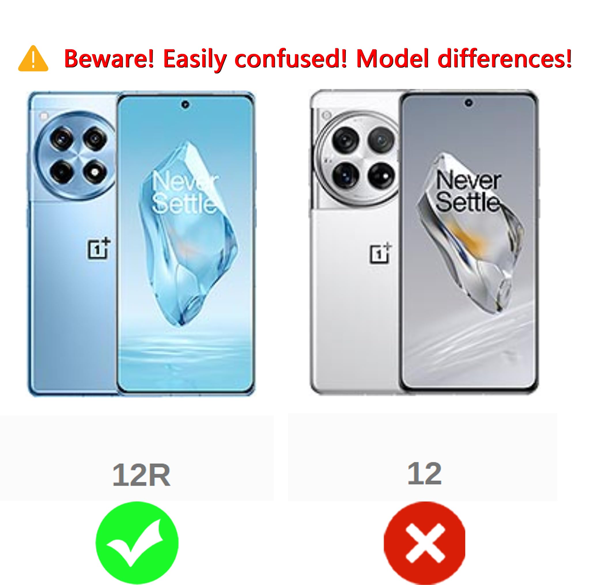 Puxssul Cover per OnePlus 12R Custodia in Pelle Sintetica TPU