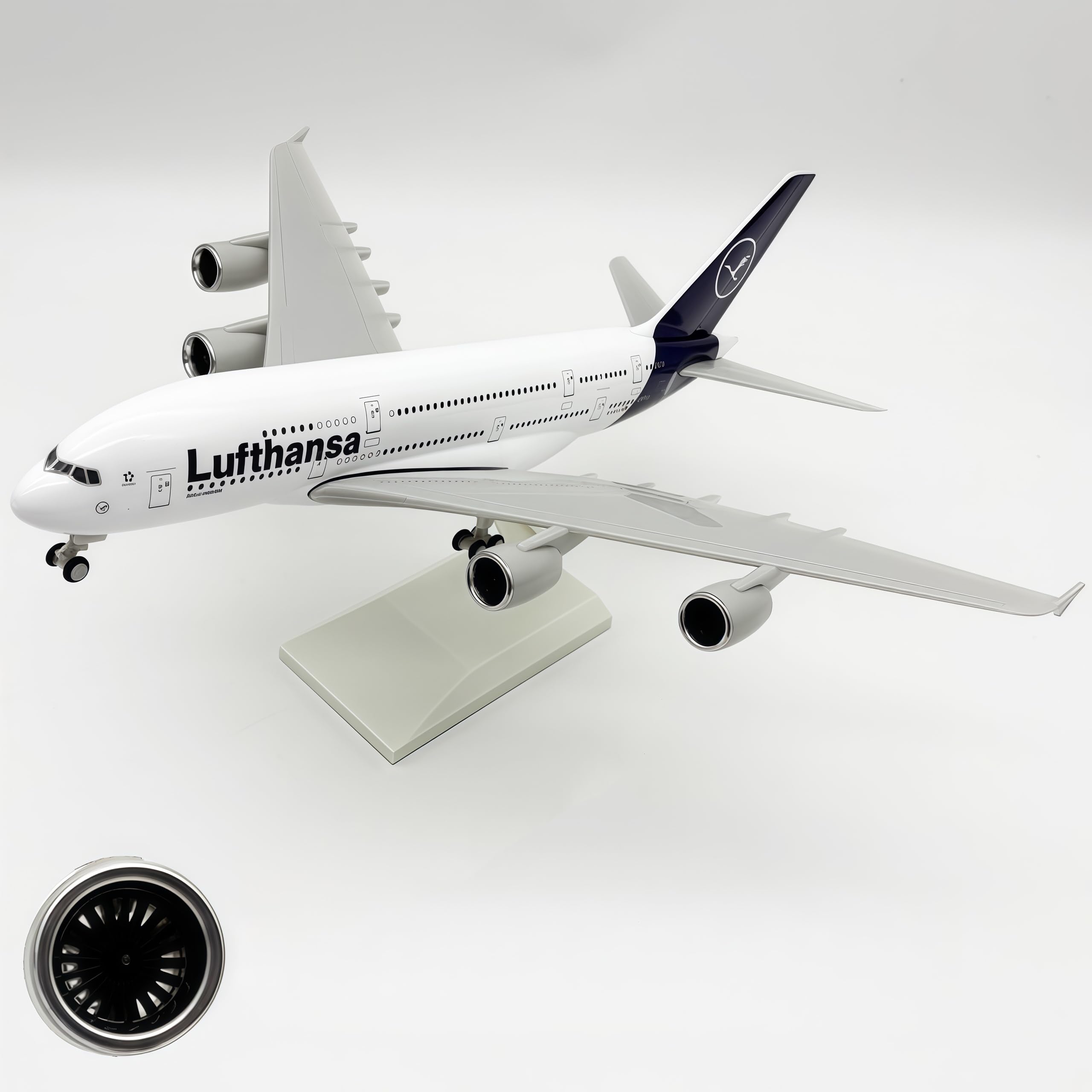 LGSRSNXHTX A380 Lufthansa 30cm Diecast Metal Airplane Model Aircraft Model With Stand For Aviation Enthusiast Gift,Model aircraft collection