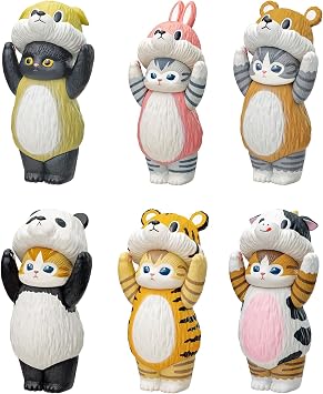Kitan Club Mofusand Soft Vinyl Figure Blind Box - 1 of 6 Collectable Mini Figurines - Fun, Versatile Decoration
