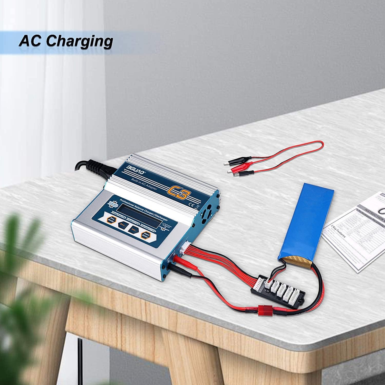 AC/DC 50W 6A Balance Charger for NiMH/NiCD/LiPO/Li-Fe/LiHV Battery Packs : Toys & Games