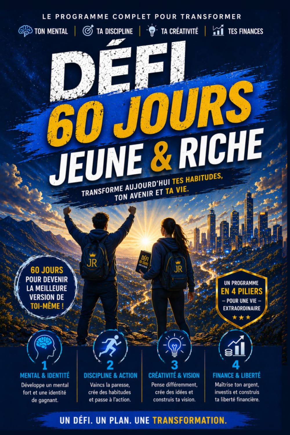 DÉFI 60 JOURS JEUNE & RICHE: Transforme aujourd'hui tes Habitudes ton Avenir et ta Vie : Un programme complet pour transformer ton Mental, ta Discipline, ta Créativité, tes Finances / Super Cadeau