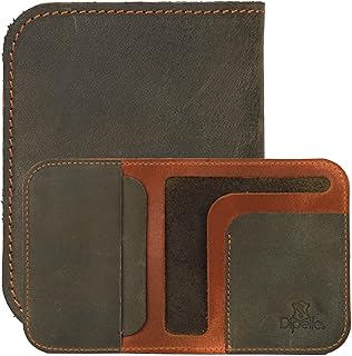 Handmade Real Leather Wallet for Men - Minimalist Design Large Capacity - Slim Case holds Money and Cards for Men & Women (Oil)